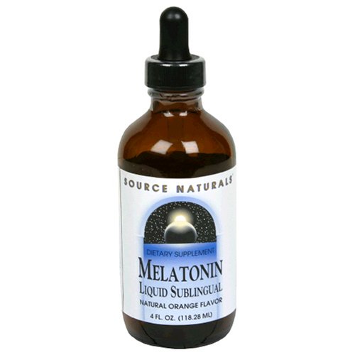 Source Naturals Melatonin Liquid, Natural Orange Flavor, 4