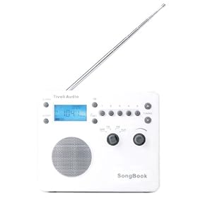 Tivoli Audio SongBook AM / FM Alarm Clock Travel Radio, White