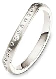 2.5mm stackable white gold diamond wedding band ring (0.21cts diamonds 14K Gold)
