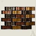 Brown Tan Color Wave Shaped Abstract Wall Art Modern Contemporary