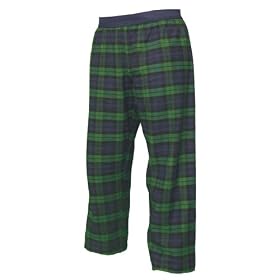 Buy Blackwatch tartan plaid check flannel cotton pants for lounging, sleep, sports. Unisex relaxed... by Touch of Europe Flannel Pants