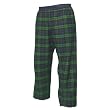 Blackwatch tartan plaid check flannel cotton pants for lounging, sleep, sports. Unisex relaxed fit, exposed elastic waist
