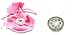 Beautiful Avon Cutout Crystal Encrusted Circle of Love Heart Charm Necklace Comes in Velour Pink Pouch - Great for Gift Giving