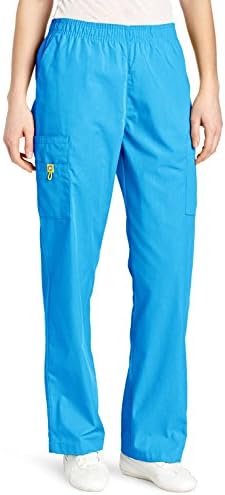 SincereWA Women's Scrubs Quebec Full Elastic Cargo Pant Malibu Blue XX-Large