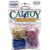 V.I.P. Glitter Pom Poms (4-pack) (2'' diameter)