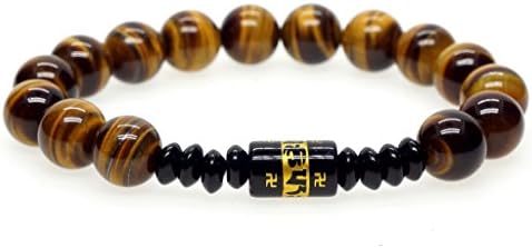 Tiger Eye Tibetan Prayer Beads Yoga Mala Protection Bracelet 10mm