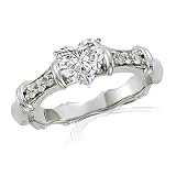 0.60 Ct Heart Shaped Diamond Engagement Ring Channel Set 14K GOLD SI2 F-COLOR GIA