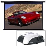 Optoma DV11 DLP DVD Projector & 100 Electric Screen w/ $100 Mail-In Rebate