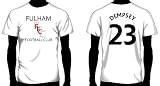 Fulham: Clint Dempsey Hero Basic Logo Soccer Tee, Youth Medium - White