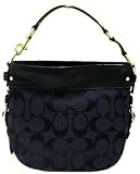 Coach Zoe Large Signature Black Shoulder Bag - 12674