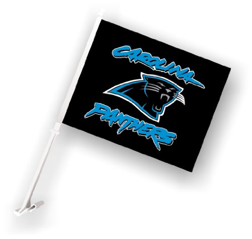 NFL Carolina Panthers Car Flag with Wall Brackett