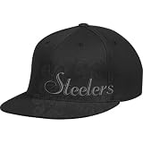 Pittsburgh Steelers Black Flat Visor Flex-Fit Baseball Cap