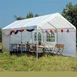Siena Garden 455962 Ersatzdach f&uuml;r Autopavillon 4 x 8 m PVC, wei&szlig;
