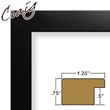 8x16 Solid Black custom size complete picture frame