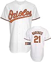 Nick Markakis Jersey: Youth 2009 Majestic Home White Replica #21 Baltimore Orioles Jersey