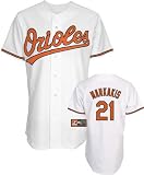 Nick Markakis Jersey: Youth 2010 Majestic Home White Replica #21 Baltimore Orioles Jersey