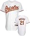 Nick Markakis Jersey: Youth 2010 Majestic Home White Replica #21 Baltimore Orioles Jersey - X-Large (18-20)