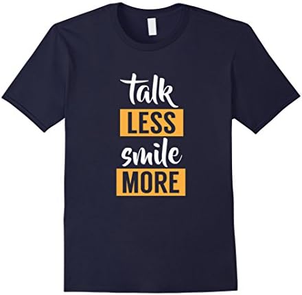 Men's Talk Less Smile More T Shirt 3XL Navy