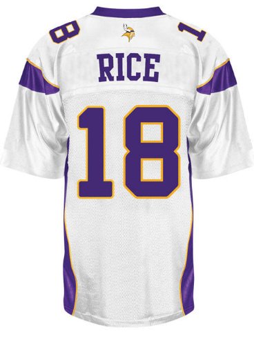 Minnesota Vikings 18 Sidney Rice White Jerseys Authentic Football Jersey Size 48-56 (Please Select the Size When You Order, Can Do Drop Shipping)