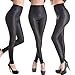 Bloom's Outlet Womens Polyurethane Leather High Waist Leggings Tight Pant LG27