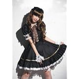 レース襟のメイド服コスプレ（201103）