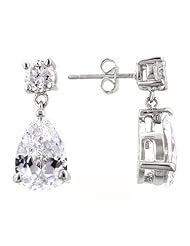 Elegant CZ Drop Earrings