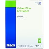 Epson Velvet 17 x 22 Inch Fine Art Paper 25 Sheets (S042097)