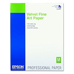 Epson Velvet 17 x 22 Inch Fine Art Paper 25 Sheets (S042097)