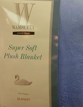 Wamsutta Full/Queen Super Soft Plush Blanket, Wedgewood Blue