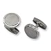 Brushed and Polished Titanium Cuff Links