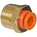 SMC KQ2H Push-to-Connect Tube Fitting, Adapter, Brass Body, Tube OD x NPT Male, Inch