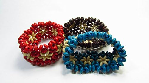 Paragon Accessories Colorful Wrist Bracelet of Interwoven Loose Beads On stretchable Strands