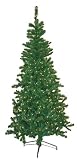 Good Tidings Artificial Slim Designer Green Pine Prelit Christmas Tree 10 Feet Tall with 1150 Clear Lights