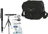 Lowepro Stealth Reporter D200 AW Shoulder Bag + Accessory Kit For Canon EOS Rebel SLR T3/T3i/T2i/T1i/EOS 1D MARK III/1D MARK IV/1DS MARK II/5D/7D/20D/30D/40D/50D/60D/XS/Xsi/Xti/ Olympus Evolt E-3/E-5/E30/E410/E420/E450/E520/E620/E411/PEN E-P1/E-P2/E-P3/E-PL1/E-PL1s/E-PL2/E-PL3 Sony Alpha SLT-A55V/L/A390/A580/A560/A65/A55/A35/A33/A33L/A900/A100K/A230L/A290/A300K/A330L/A350K/A380L/390L/A500/A500L/A550L/A580L/A700K/NEX3/NEX5 DSLR Digital Cameras