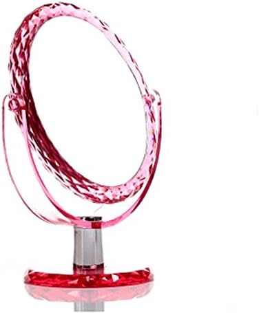 HQdeal 6-Inch Tabletop Two-Sided Swivel Vanity Mirror with 3x Magnification Acrylic Makeup Mirror