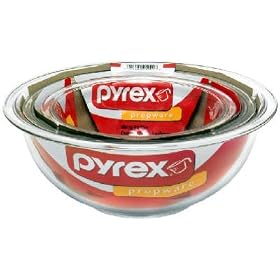 Corelle #6001001 3PC Pyrex Mixing Bowl by WORLD KITCHEN-PYREX/CORELLE