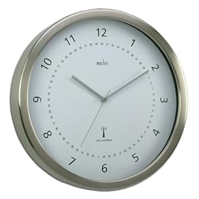 Acctim Kaava Radio Controlled Metal Case Wall Clock, 12 Inch