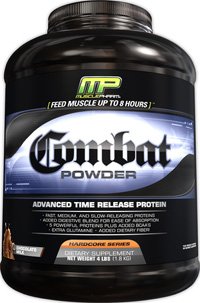 Muscle Pharm. Combat Powder Advanced Time Release Protein, Chocolate Milk, 4-Pound Tub