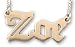 Personalized 14K Gold 'Old English' Name Pendant Necklace
