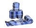 Eous Patterned Fleece Polo Wraps, Grey/Baja Blue, Pony