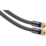 GE 87667 Quad Shielded G6 50-Feet Coaxial Cable, Gray