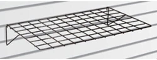 New count of 6 Black Universal Wire Straight Shelf - 24 Inch X 12 Inch