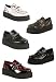2 Inch P/F Blk Pu Chained Veggie Creeper Shoe