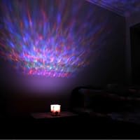 LOCOMOLIFE LED Color Changing Aurora Ocean Projector Pot Mood Lamp Night Light Soothing Relaxing