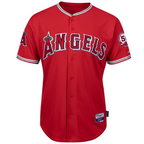 Los Angeles Angels Authentic COOL BASE Alternate MLB Baseball Jersey (Scarlet) Size 40
