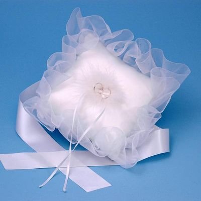 Ivy Lane Wedding Designs Dog Ring Pillow, White, Small