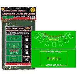 Trademark Poker Blackjack and Craps 2 Sided Layout 36-Inch x 72-Inch