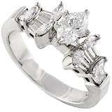 1-2/5ctw TW Marquise Diamond Engagement Ring in 14k White Gold (I/I1)
