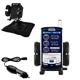 Samsung SCH-i830 Auto Bean Bag Dash Holder with Car Charger - Uses Gomadic TipExchange