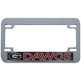 Georgia Bulldogs Chrome Hologram Motorcycle License Plate Frame